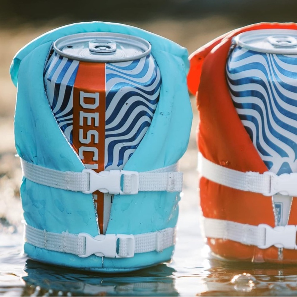 🐧Puffin Buoy Beverage Life Vest Insulated Can Cooler🐧 ~Sky Blue NWT NEW